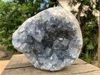 Natural Deep Icy Blue Celestite Crystal Geode Specimen x 1 From Sakoany, Madagascar