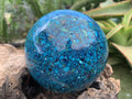 Polished Large Chrysocolla, Azurite and Malachite Conglomerate Sphere x 1 From Congo