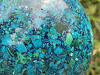 Polished Large Chrysocolla, Azurite and Malachite Conglomerate Sphere x 1 From Congo