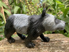 Hand Made Soapstone Panda Carving x 1 From Zimbabwe