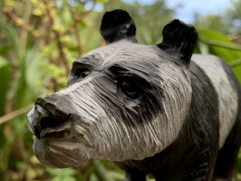 Hand Made Soapstone Panda Carving x 1 From Zimbabwe