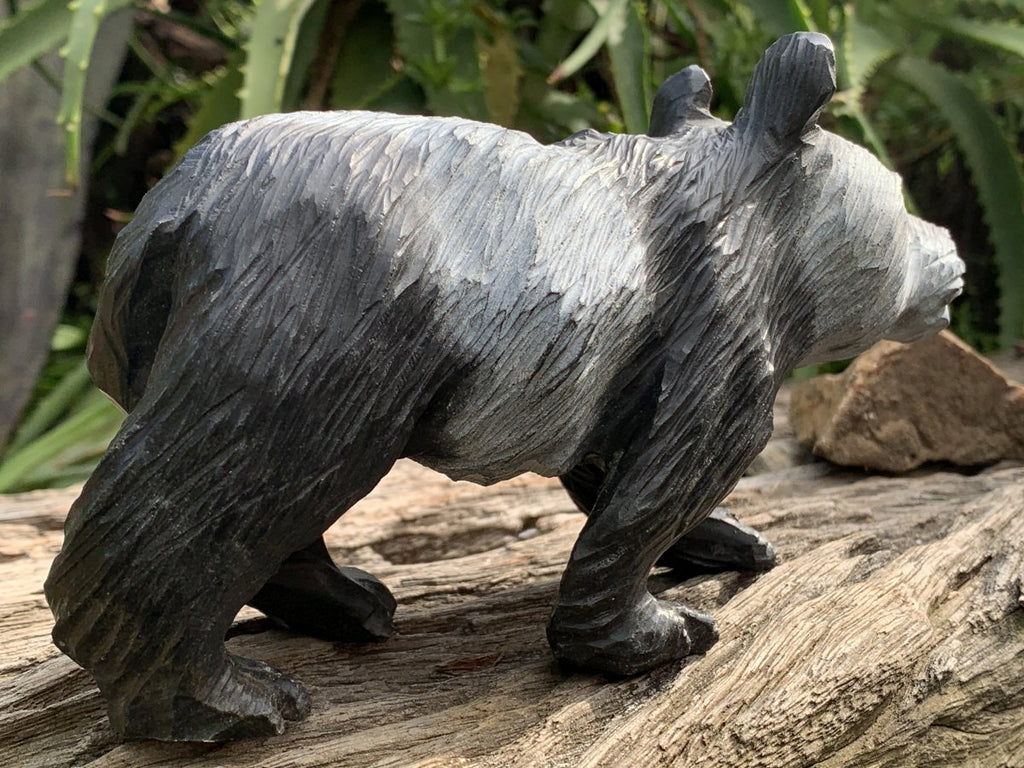 Hand Made Soapstone Panda Carving x 1 From Zimbabwe