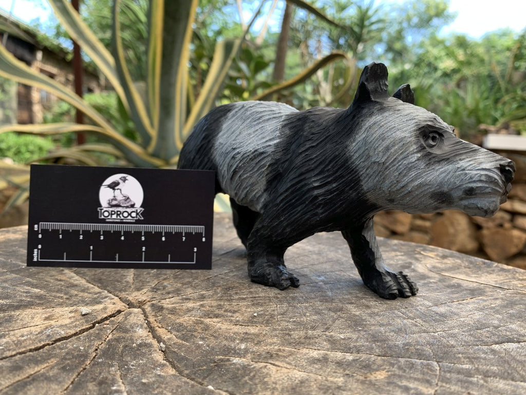 Hand Made Soapstone Panda Carving x 1 From Zimbabwe