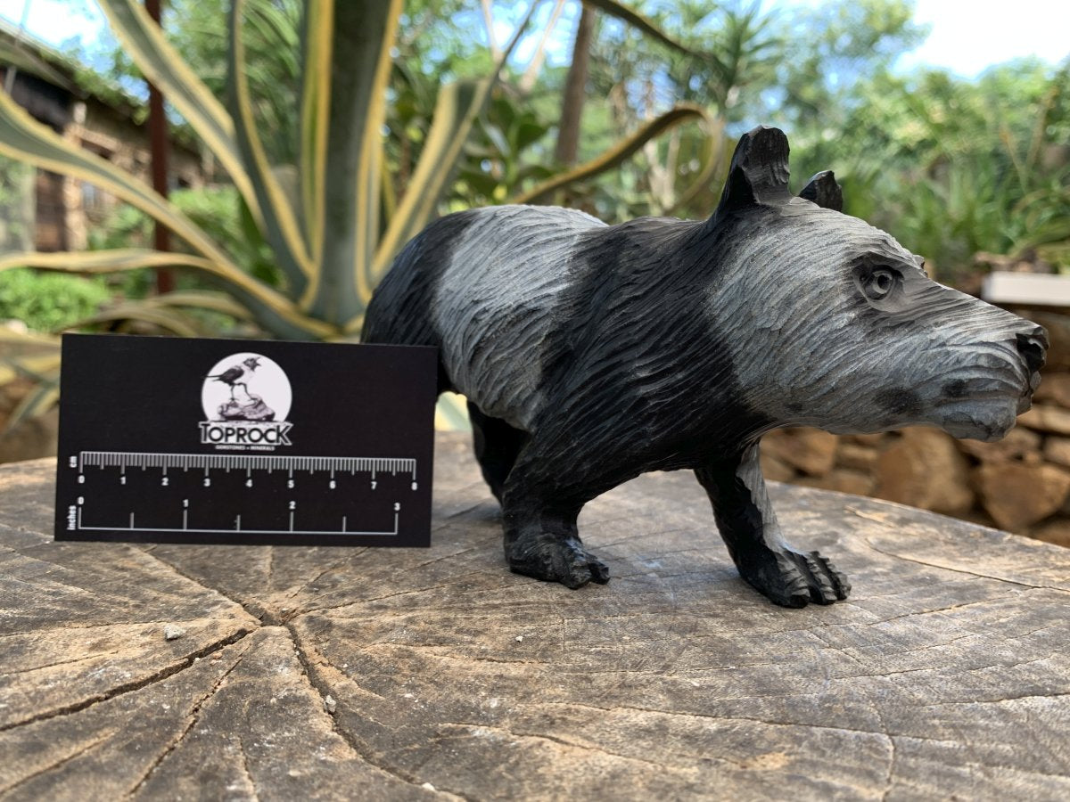 Hand Made Soapstone Panda Carving x 1 From Zimbabwe