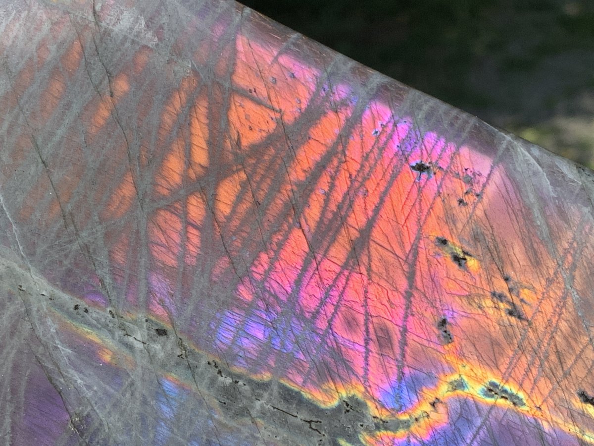 Polished Large Purple Sunset Labradorite Standing Free Form x 1 From Tulear, Madagascar
