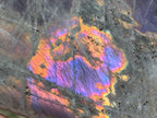 Polished Large Purple Sunset Labradorite Standing Free Form x 1 From Tulear, Madagascar