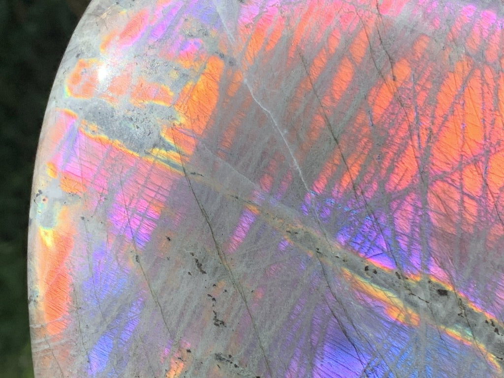 Polished Large Purple Sunset Labradorite Standing Free Form x 1 From Tulear, Madagascar
