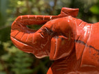 Hand Made Pair of Red Jasper Gemstone Elephant Carvings x 1 From South Africa