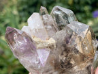 Natural Medium Double Terminated Smokey Amethyst Window Crystal with Double Enhydro x 1 From Brandberg, Namibia