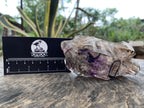 Natural Medium Double Terminated Smokey Amethyst Window Crystal with Double Enhydro x 1 From Brandberg, Namibia