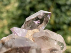 Natural Medium Double Terminated Smokey Amethyst Window Crystal with Double Enhydro x 1 From Brandberg, Namibia