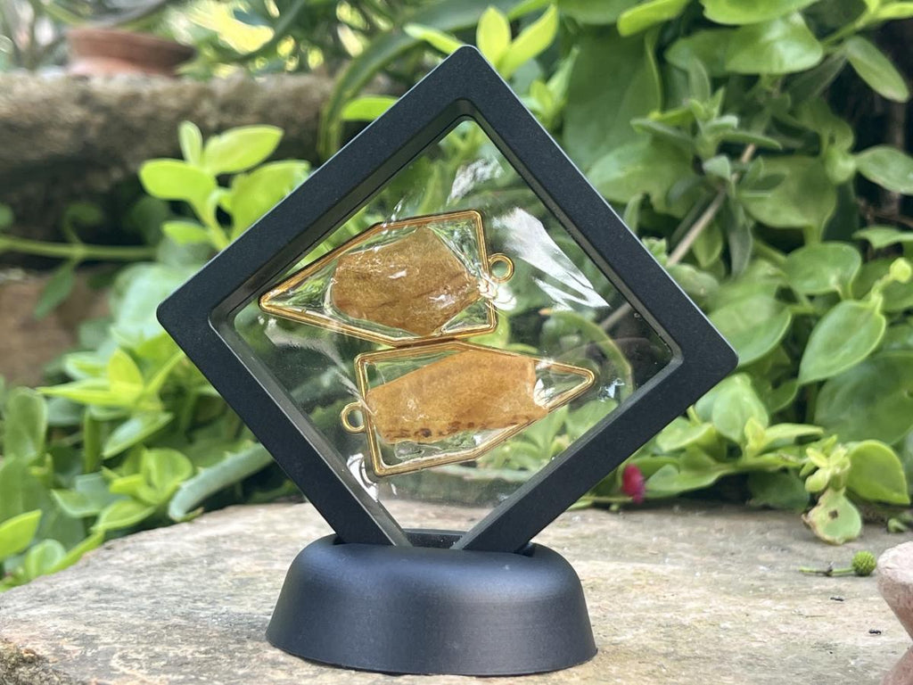 Hand Made Pair of Copal Amber Pendants x 1 From Nosy Varika, Madagascar