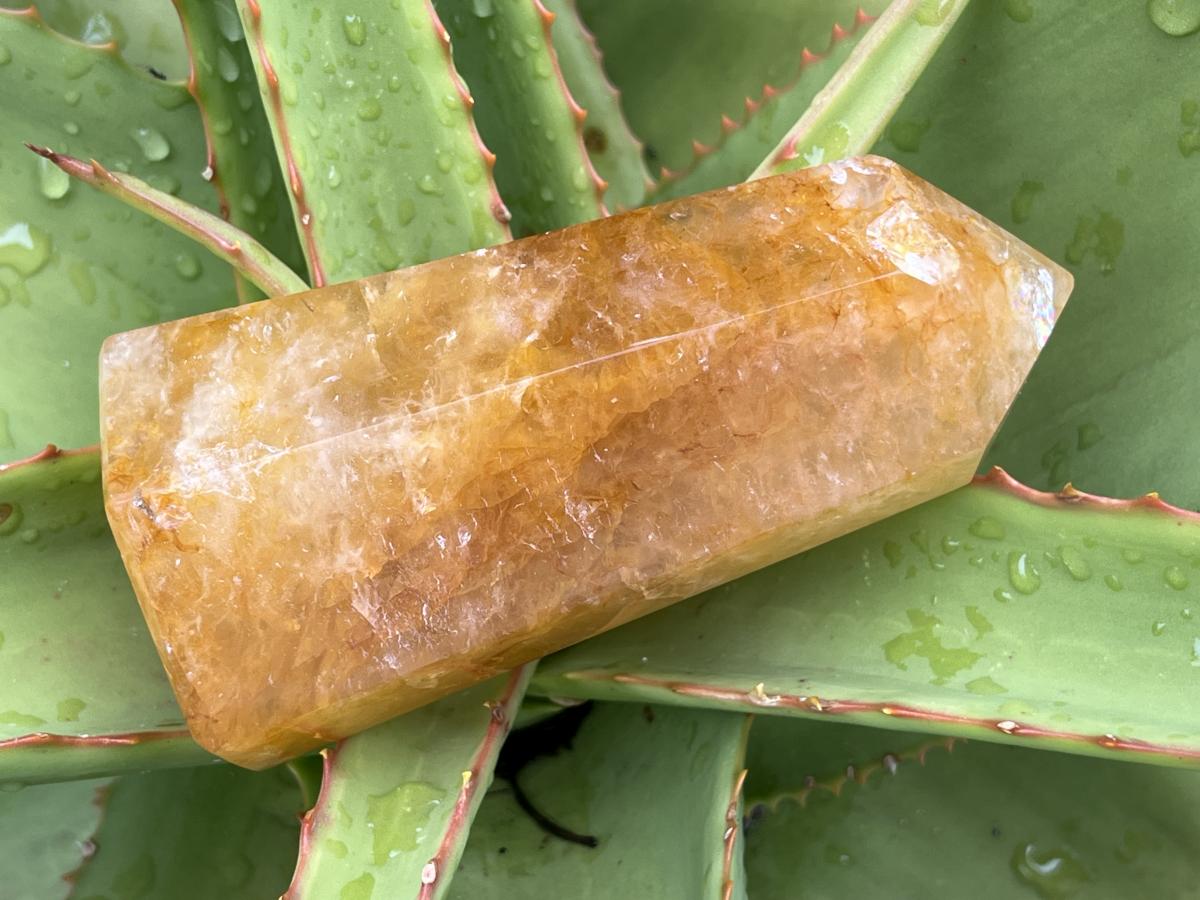 Polished Golden Healer Limonite Quartz Crystal x 1 From Madagascar