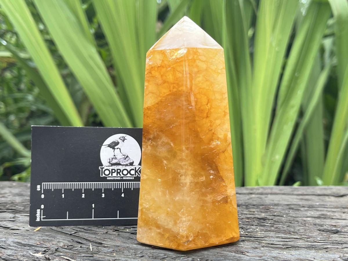 Polished Golden Healer Limonite Quartz Crystal x 1 From Madagascar