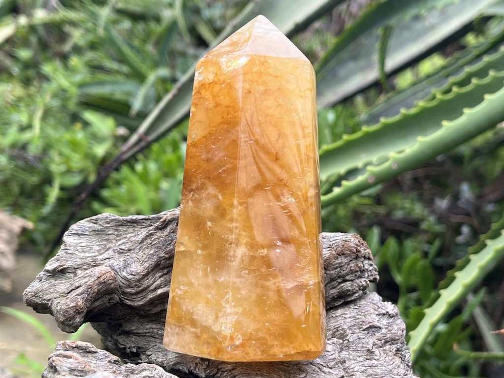 Polished Golden Healer Limonite Quartz Crystal x 1 From Madagascar