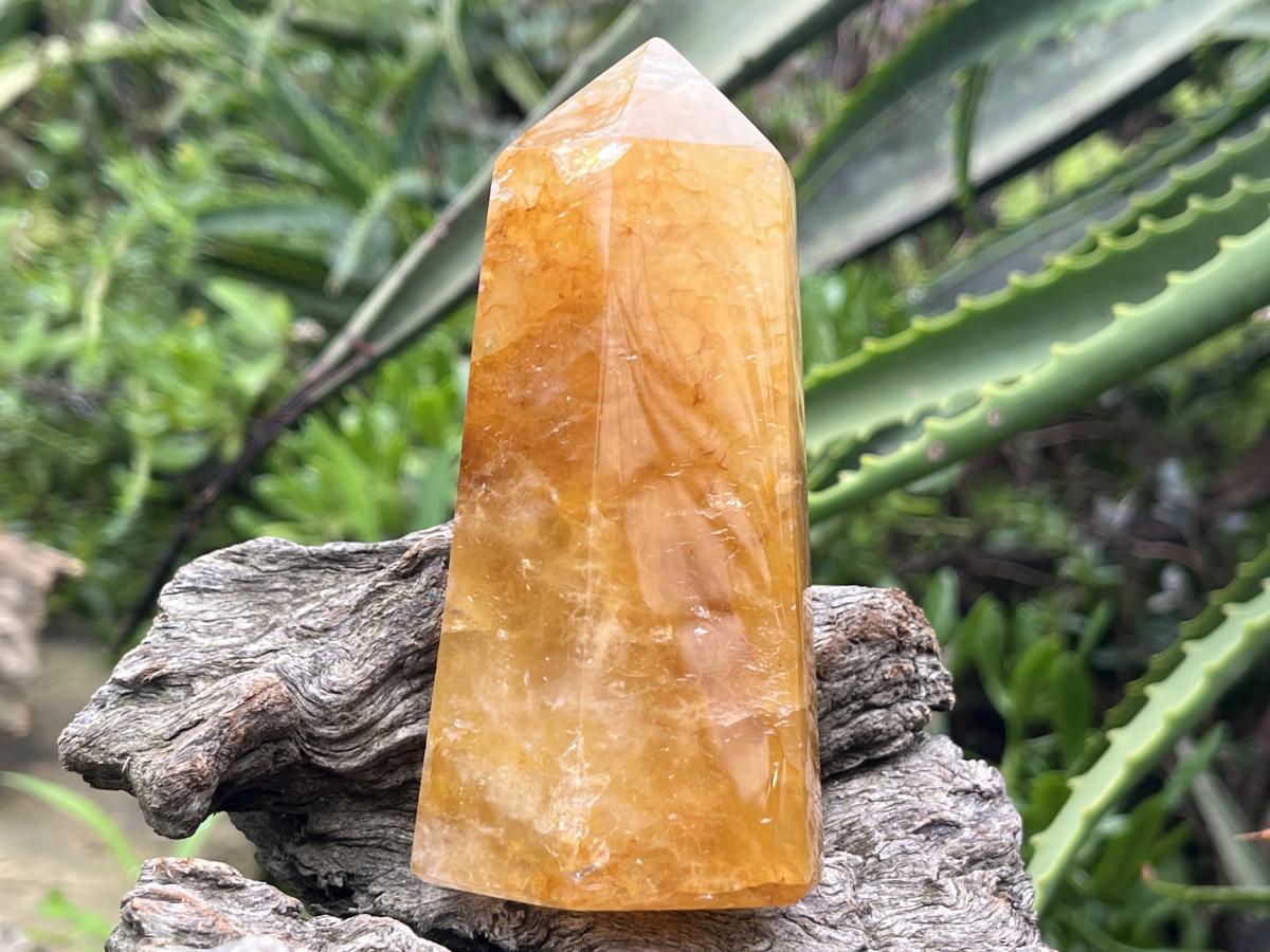 Polished Golden Healer Limonite Quartz Crystal x 1 From Madagascar