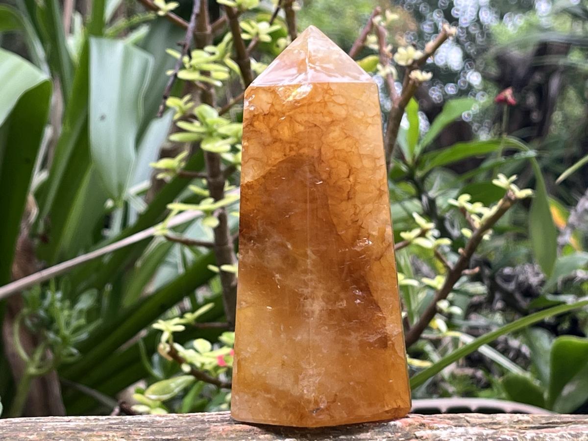 Polished Golden Healer Limonite Quartz Crystal x 1 From Madagascar