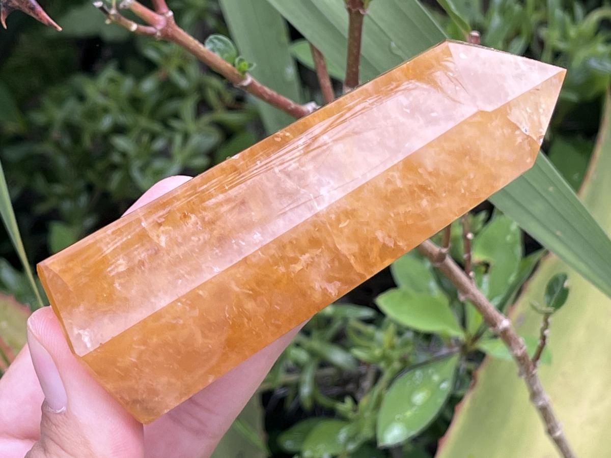 Polished Golden Healer Limonite Quartz Crystal x 1 From Madagascar