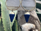 Hand Made Pair of Lapis Lazuli Earrings - Sold Per Pair - From Afghanistan