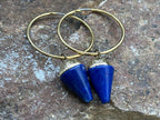 Hand Made Pair of Lapis Lazuli Earrings - Sold Per Pair - From Afghanistan