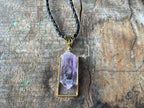Hand Made Amethyst Natural Crystal Necklace x 1 From Brandberg, Namibia