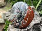 Polished Orbicular Ocean Jasper Gemstone Heart x 1 From Madagascar
