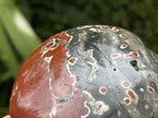 Polished Orbicular Ocean Jasper Gemstone Heart x 1 From Madagascar