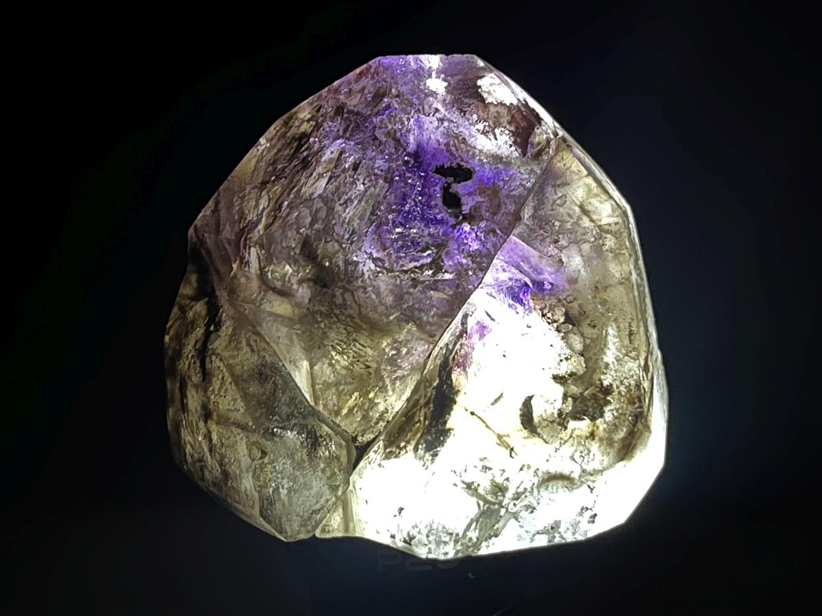 Polished Delicious Smokey Amethyst Window Cluster with Enhydros x 1 From Akansobe, Madagascar