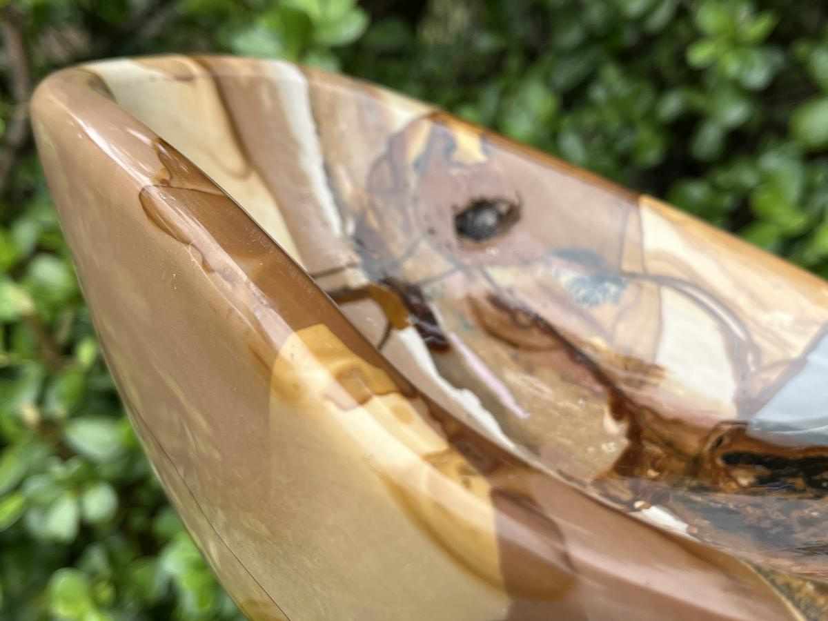 Polished Large Polychrome Picture Jasper Bowl x 1 From Madagascar