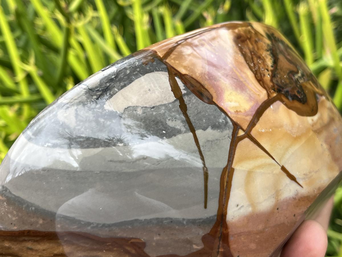 Polished Large Polychrome Picture Jasper Bowl x 1 From Madagascar