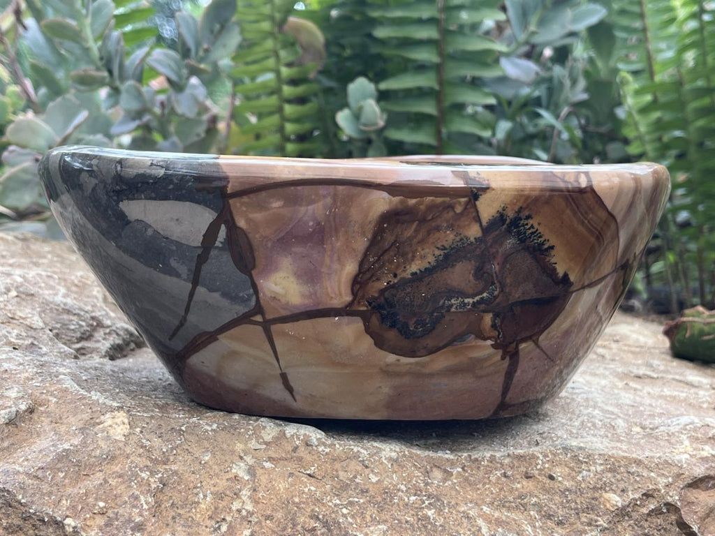 Polished Large Polychrome Picture Jasper Bowl x 1 From Madagascar