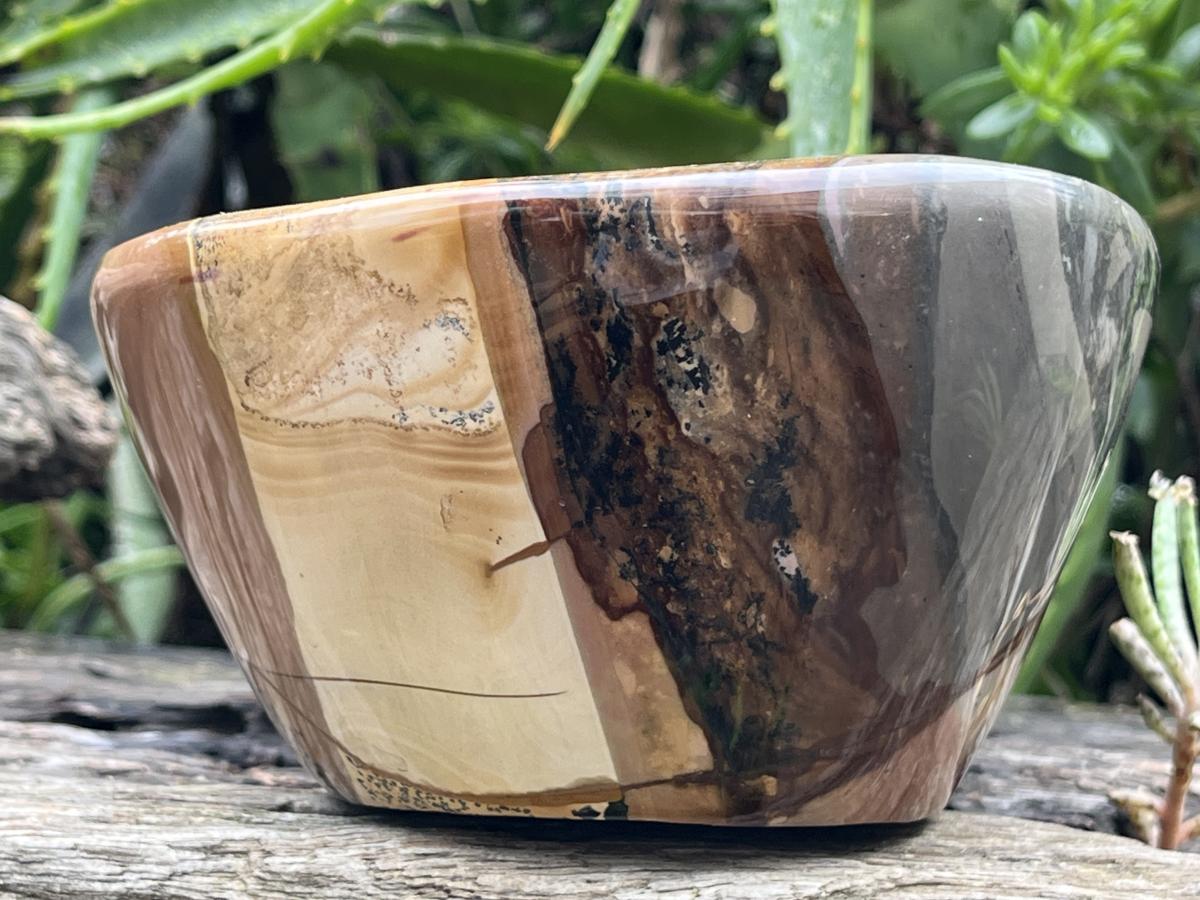 Polished Large Polychrome Picture Jasper Bowl x 1 From Madagascar