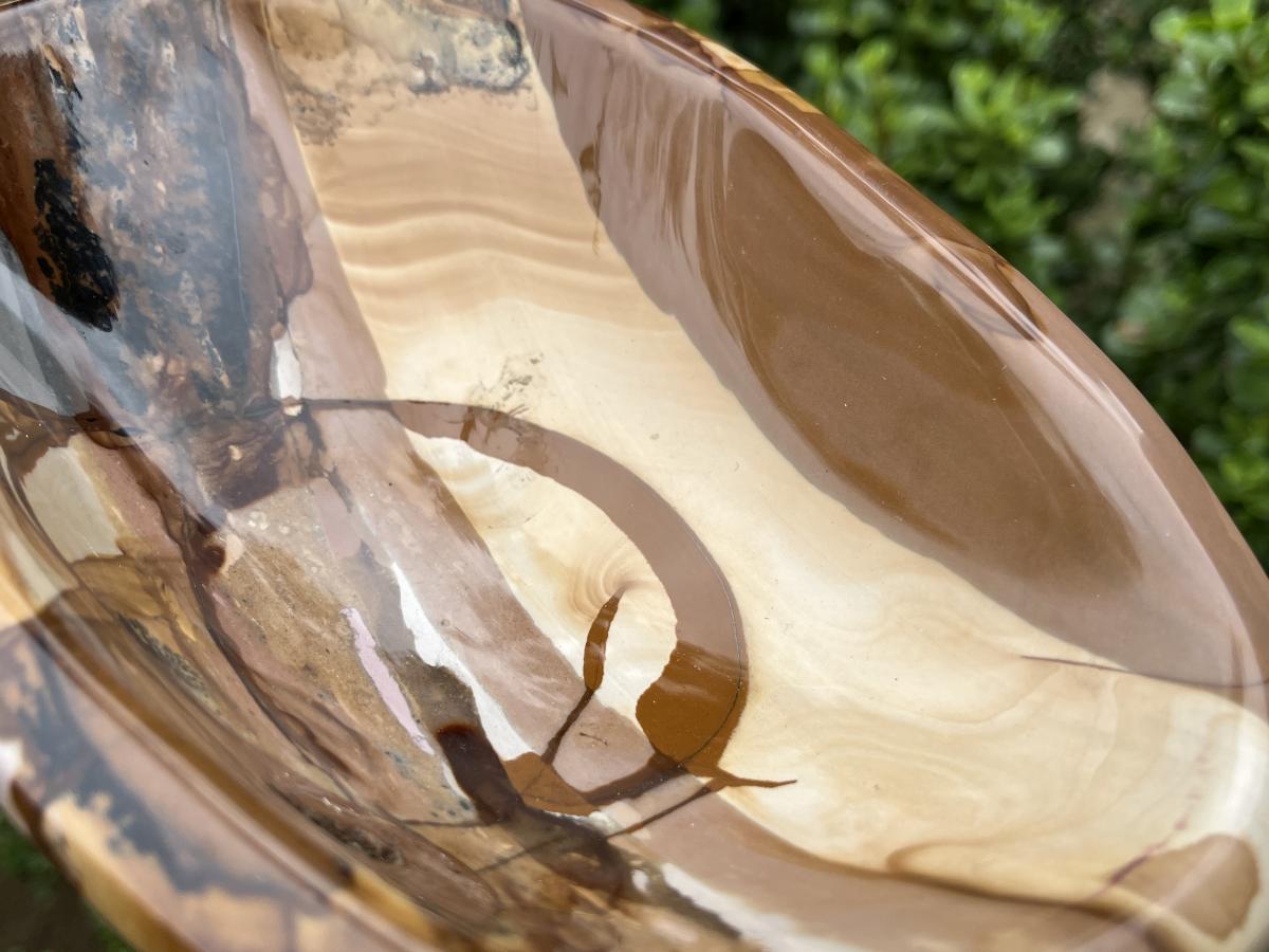 Polished Large Polychrome Picture Jasper Bowl x 1 From Madagascar