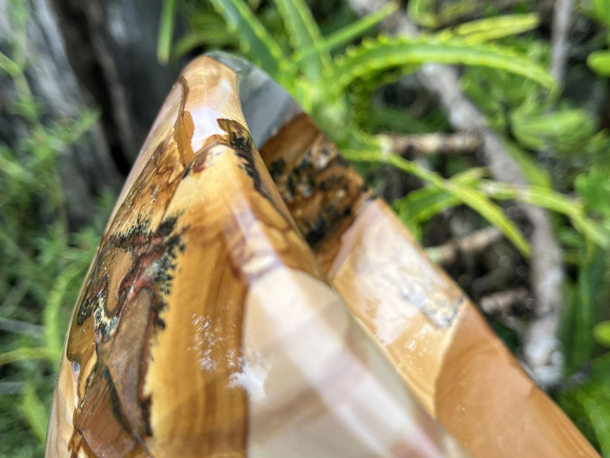Polished Large Polychrome Picture Jasper Bowl x 1 From Madagascar