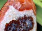 Polished Carnelian Gemstone Heart x 1 From Madagascar