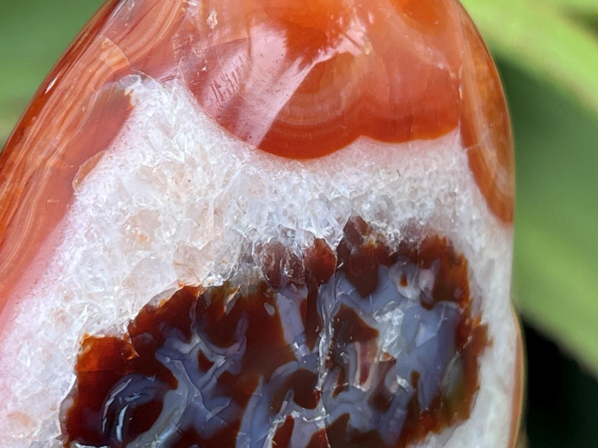 Polished Carnelian Gemstone Heart x 1 From Madagascar