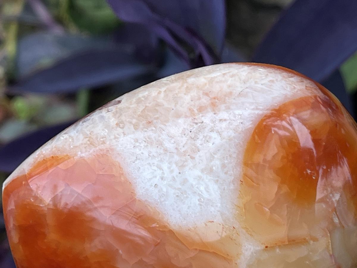 Polished Carnelian Gemstone Heart x 1 From Madagascar