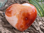Polished Carnelian Gemstone Heart x 1 From Madagascar