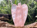 Hand Made Gemmy Rose Quartz Angel Carving x 1 From Ambatondrazaka, Madagascar