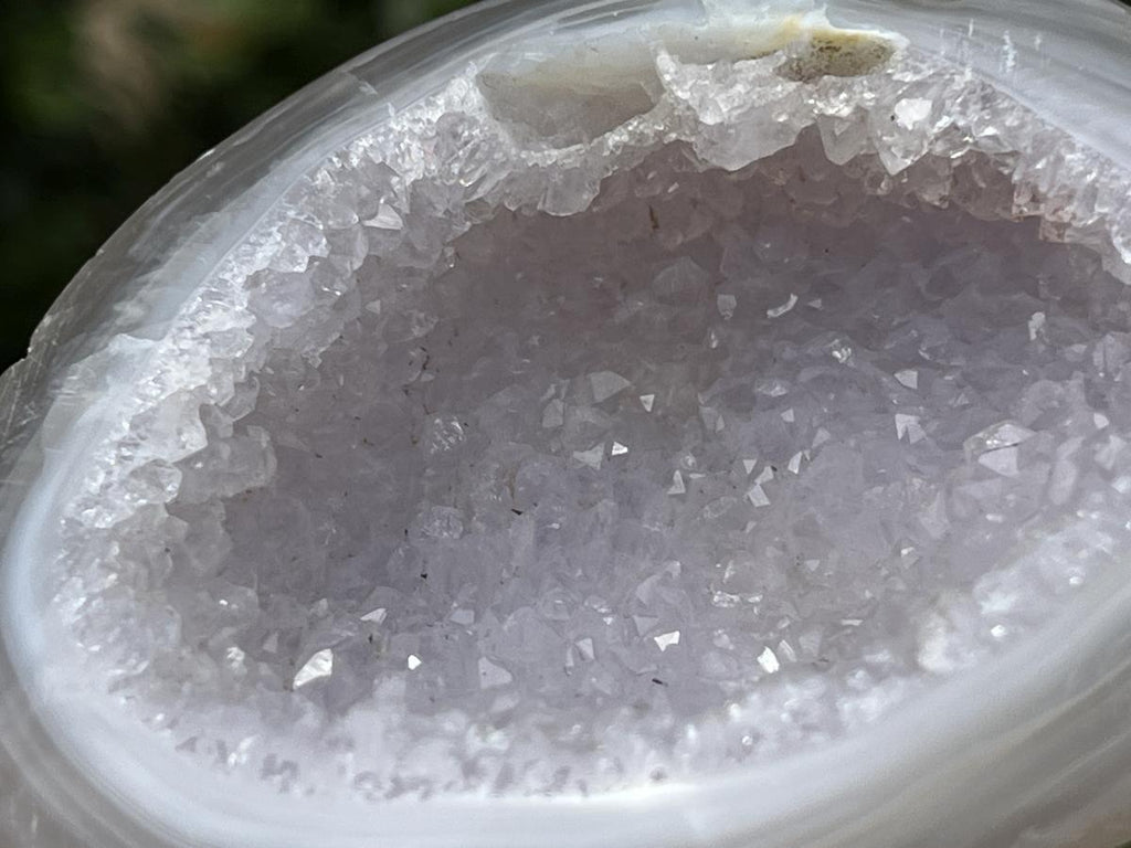 Polished Pair of Agate Crystal Geodes x 1 From Maintirano Madagascar