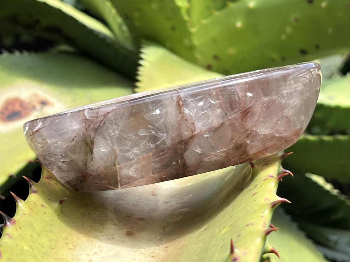 Polished Pair of Smokey Rose Quartz Crystal Egg and Bowl Set x 1 From Ambatondrazaka, Madagascar