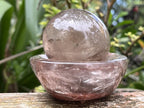 Polished Pair of Smokey Rose Quartz Crystal Egg and Bowl Set x 1 From Ambatondrazaka, Madagascar