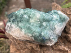 Natural Green Cubic Fluorite Cabinet Specimen x 1 From Mandrosonoro Madagascar
