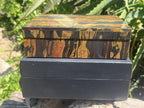 Hand Made Silver Hematite Banded Iron Stone Jasper Jewellery Box x 1 From South Africa