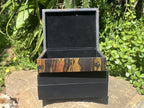 Hand Made Silver Hematite Banded Iron Stone Jasper Jewellery Box x 1 From South Africa