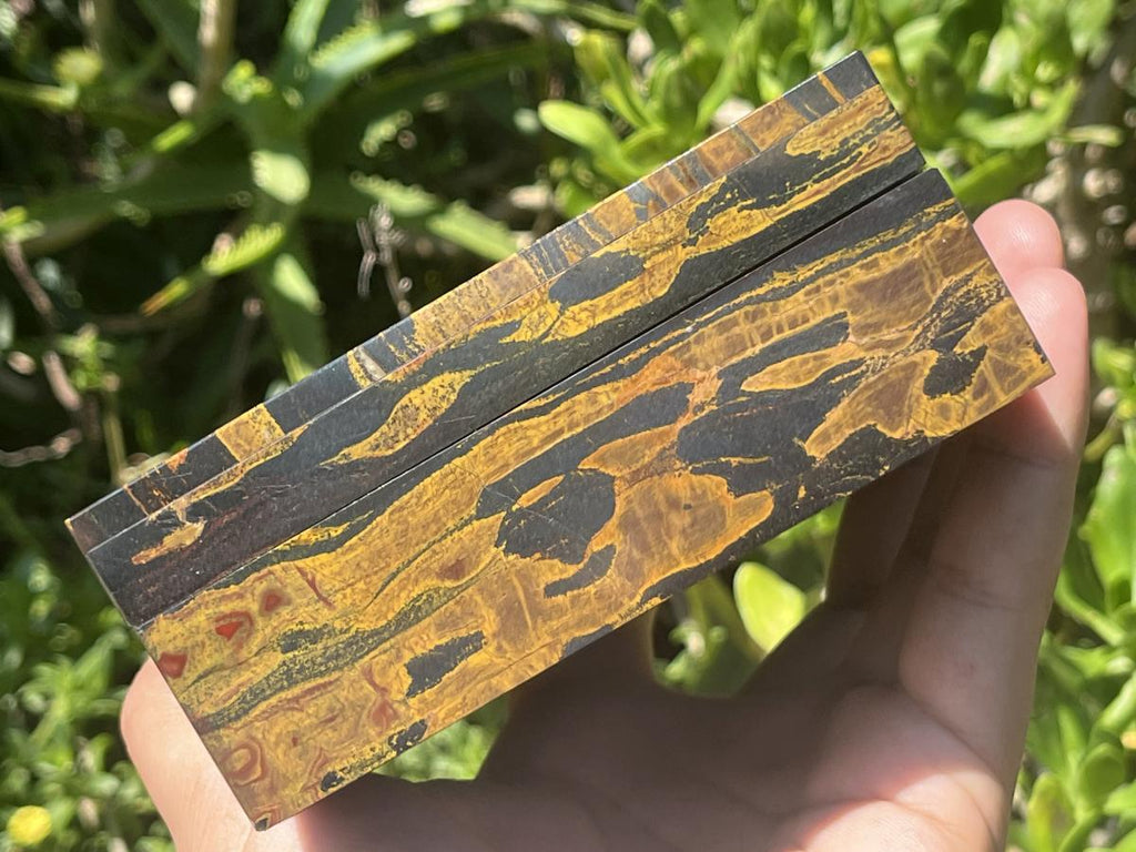 Hand Made Silver Hematite Banded Iron Stone Jasper Jewellery Box x 1 From South Africa