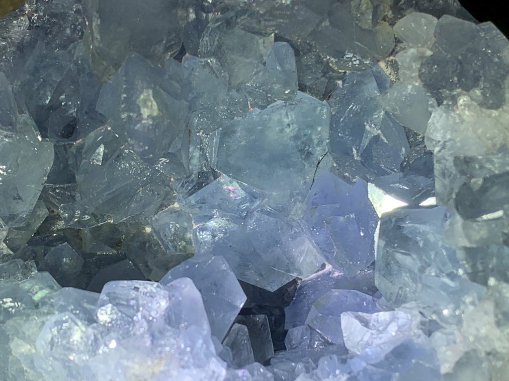 Polished Blue Celestite Geode Egg x 1 From Sakoany, Madagascar