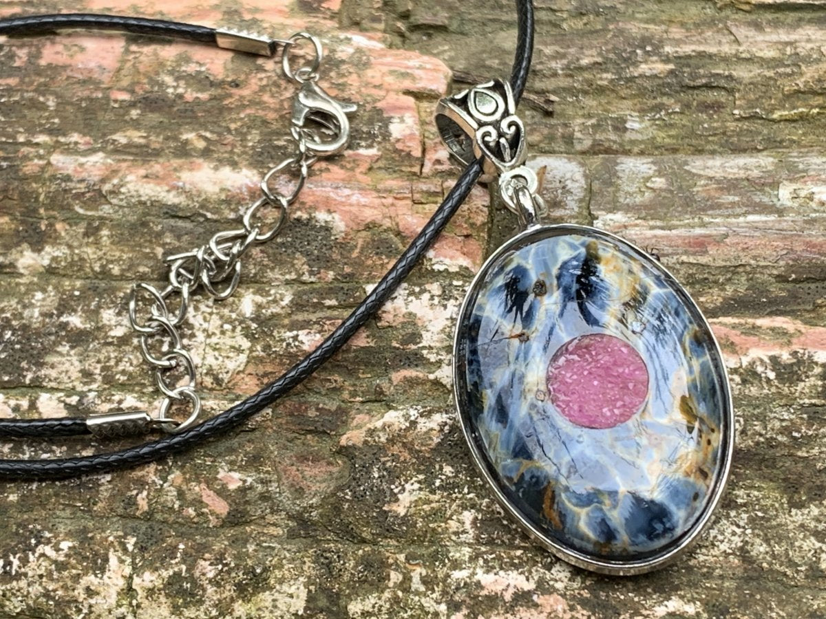 Hand Made Ultra Rare Pietersite and Salrose Necklace x 1 From Namibia