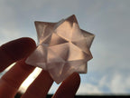 Hand Made Gemmy Rose Quartz Merkabah Star x 1 From Ambatondrazaka, Madagascar