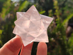 Hand Made Gemmy Rose Quartz Merkabah Star x 1 From Ambatondrazaka, Madagascar